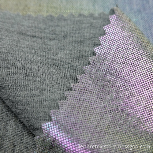 Rayon Polyester Foil Printing Knit Single Jersey Fabric